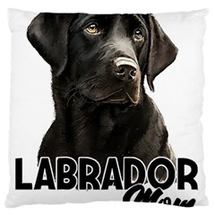 Black Labrador T- Shirt Black Labrador - Labrador Mom T- Shirt Yoga Reflexion Pose T- Shirtyoga Reflexion Pose T- Shirt Large Premium Plush Fleece Cushion Case (one Side) by hizuto