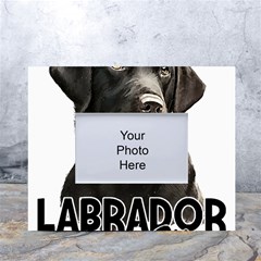 Black Labrador T- Shirt Black Labrador - Labrador Mom T- Shirt Yoga Reflexion Pose T- Shirtyoga Reflexion Pose T- Shirt White Tabletop Photo Frame 4 x6  by hizuto