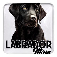 Black Labrador T- Shirt Black Labrador - Labrador Mom T- Shirt Yoga Reflexion Pose T- Shirtyoga Reflexion Pose T- Shirt Square Glass Fridge Magnet (4 Pack) by hizuto