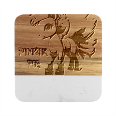 Pinkie Pie  Marble Wood Coaster (square) by Internationalstore