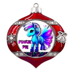 Pinkie Pie  Metal Snowflake And Bell Red Ornament by Internationalstore