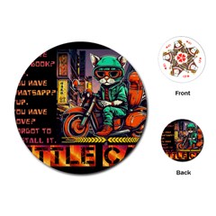 A Little Cat Playing Cards Single Design (round) by Internationalstore