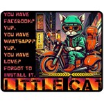 A little Cat Two Sides Fleece Blanket (Medium) 58.8 x47.4  Blanket Front