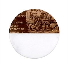 A Little Cat Classic Marble Wood Coaster (round)  by Internationalstore