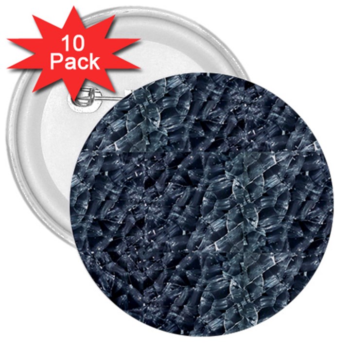 Ceramics Broken  3  Buttons (10 pack) 