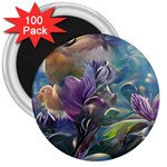 Abstract Blossoms  3  Magnets (100 pack) Front