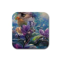 Abstract Blossoms  Rubber Square Coaster (4 Pack) by Internationalstore