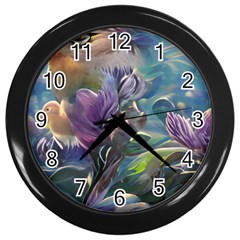 Abstract Blossoms  Wall Clock (black) by Internationalstore