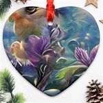 Abstract Blossoms  Heart Ornament (Two Sides) Front