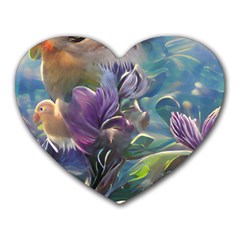 Abstract Blossoms  Heart Mousepad by Internationalstore