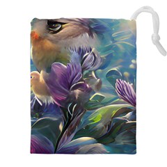 Abstract Blossoms  Drawstring Pouch (4xl)