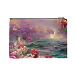 Abstract Flowers  Cosmetic Bag (Large) Back