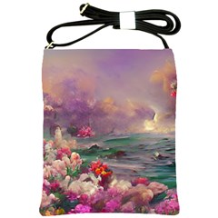 Abstract Flowers  Shoulder Sling Bag