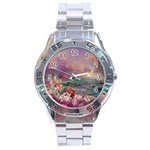 Abstract Flowers  Stainless Steel Analogue Watch Front