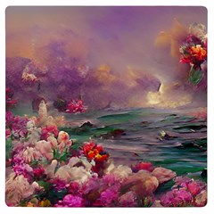 Abstract Flowers  Uv Print Square Tile Coaster 