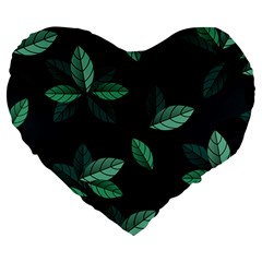 Foliage Large 19  Premium Heart Shape Cushions