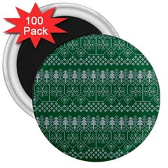 Christmas Knit Digital 3  Magnets (100 Pack)