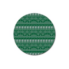 Christmas Knit Digital Magnet 3  (round)