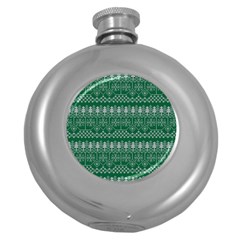 Christmas Knit Digital Round Hip Flask (5 Oz)