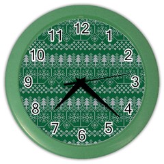 Christmas Knit Digital Color Wall Clock