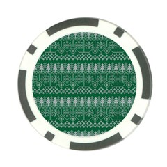 Christmas Knit Digital Poker Chip Card Guard