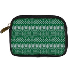 Christmas Knit Digital Digital Camera Leather Case by Mariart