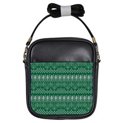 Christmas Knit Digital Girls Sling Bag