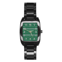 Christmas Knit Digital Stainless Steel Barrel Watch