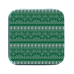 Christmas Knit Digital Square Metal Box (black) by Mariart