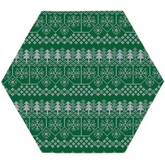 Christmas Knit Digital Wooden Puzzle Hexagon