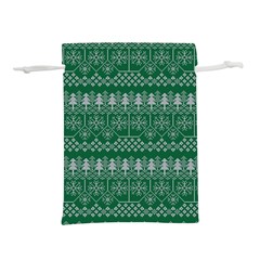 Christmas Knit Digital Lightweight Drawstring Pouch (s) by Mariart