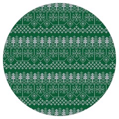 Christmas Knit Digital Round Trivet by Mariart