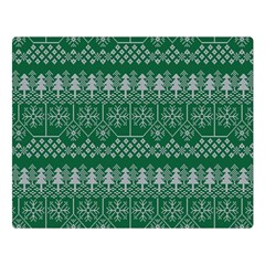 Christmas Knit Digital Premium Plush Fleece Blanket (large)