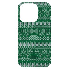 Christmas Knit Digital Iphone 14 Pro Black Uv Print Case by Mariart