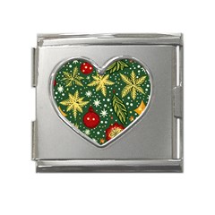 Christmas Pattern Mega Link Heart Italian Charm (18mm) by Valentinaart