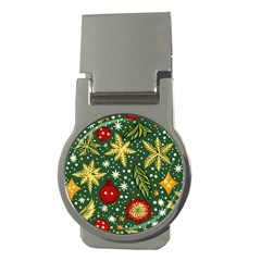 Christmas Pattern Money Clips (round)  by Valentinaart