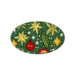 Christmas Pattern Sticker Oval (10 Pack) by Valentinaart