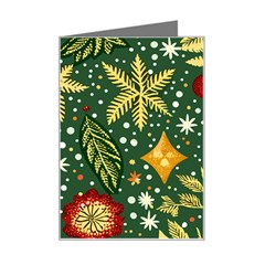 Christmas Pattern Mini Greeting Card by Valentinaart