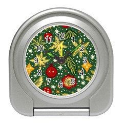 Christmas Pattern Travel Alarm Clock by Valentinaart