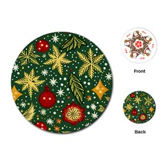 Christmas Pattern Playing Cards Single Design (round) by Valentinaart