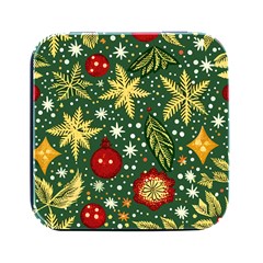 Christmas Pattern Square Metal Box (black) by Valentinaart