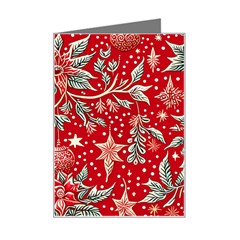 Christmas Pattern Mini Greeting Card by Valentinaart