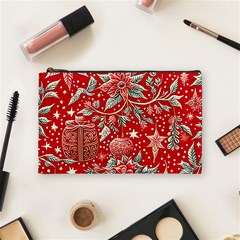 Christmas Pattern Cosmetic Bag (medium) by Valentinaart