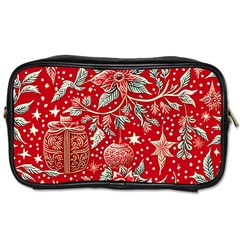 Christmas Pattern Toiletries Bag (two Sides) by Valentinaart