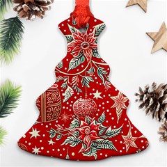 Christmas Pattern Christmas Tree Ornament (two Sides) by Valentinaart