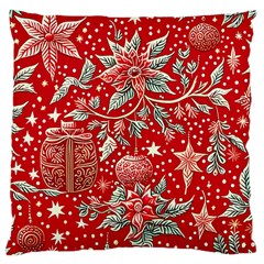 Christmas Pattern Large Cushion Case (one Side) by Valentinaart