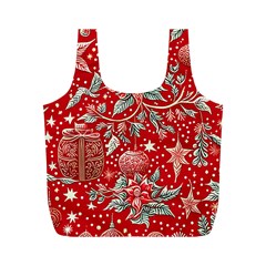 Christmas Pattern Full Print Recycle Bag (m) by Valentinaart