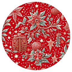 Christmas Pattern Round Trivet by Valentinaart