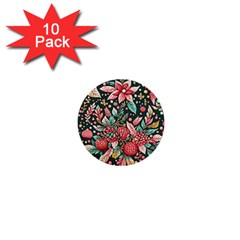 Christmas Pattern 1  Mini Buttons (10 Pack) 