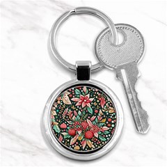 Christmas Pattern Key Chain (round)